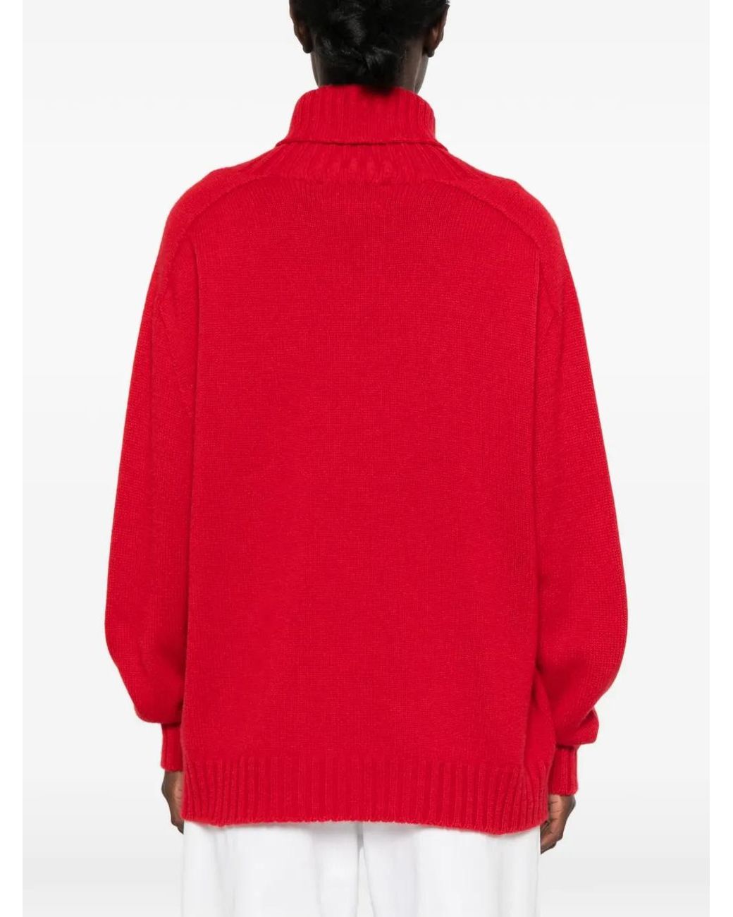 Bompard Red Seamless Cashmere Sweater