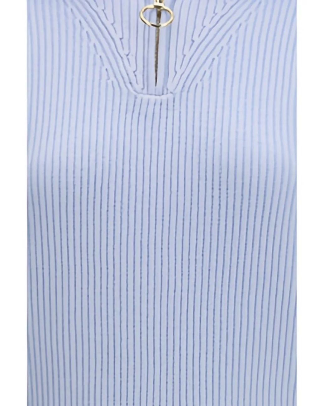 Forte_forte Blue Rib-Knit Half-Zip Jumper