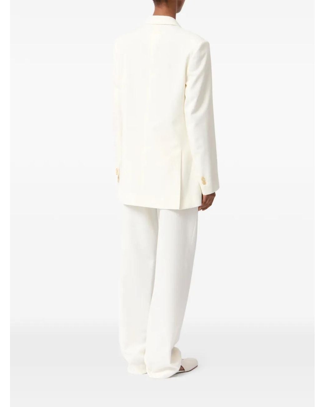 MM6 by Maison Margiela White Double-Breasted Jacket