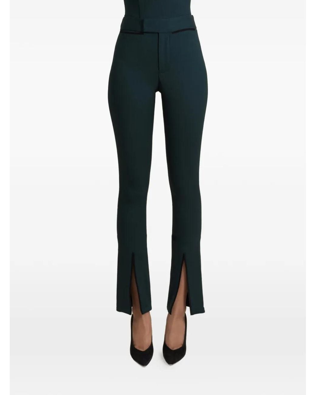 Contessa Mills Blue Helix Slit-Hem Trousers