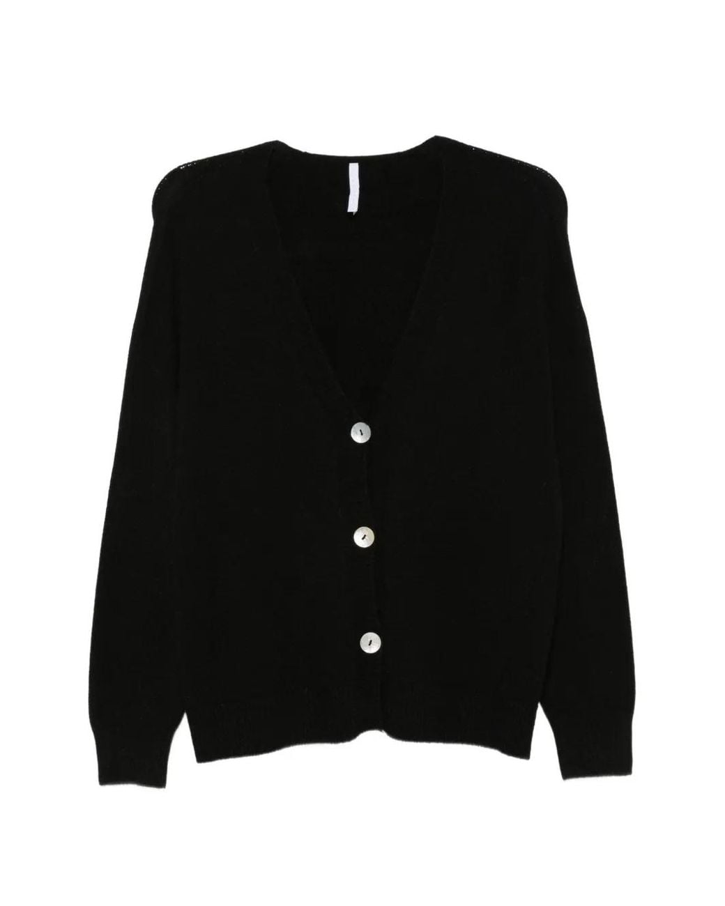 Imperial Black V-Neck Button-Up Cardigan