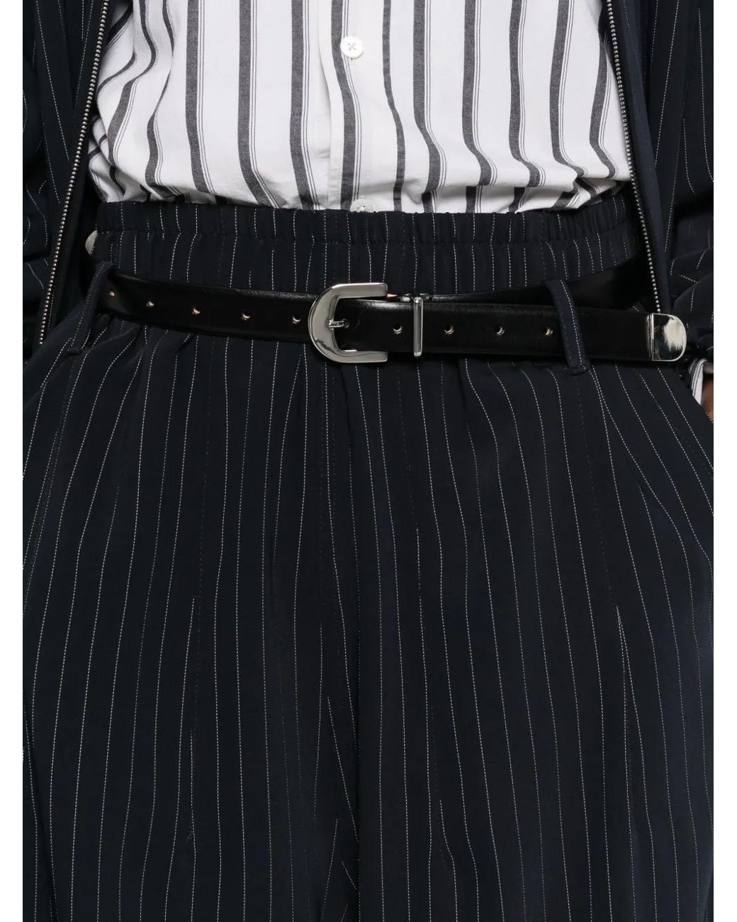 Frankie Shop White Oakdale Pinstripe Track Pants
