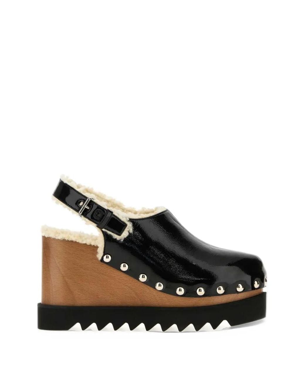 Stella McCartney Black Elyse Slingback Clogs