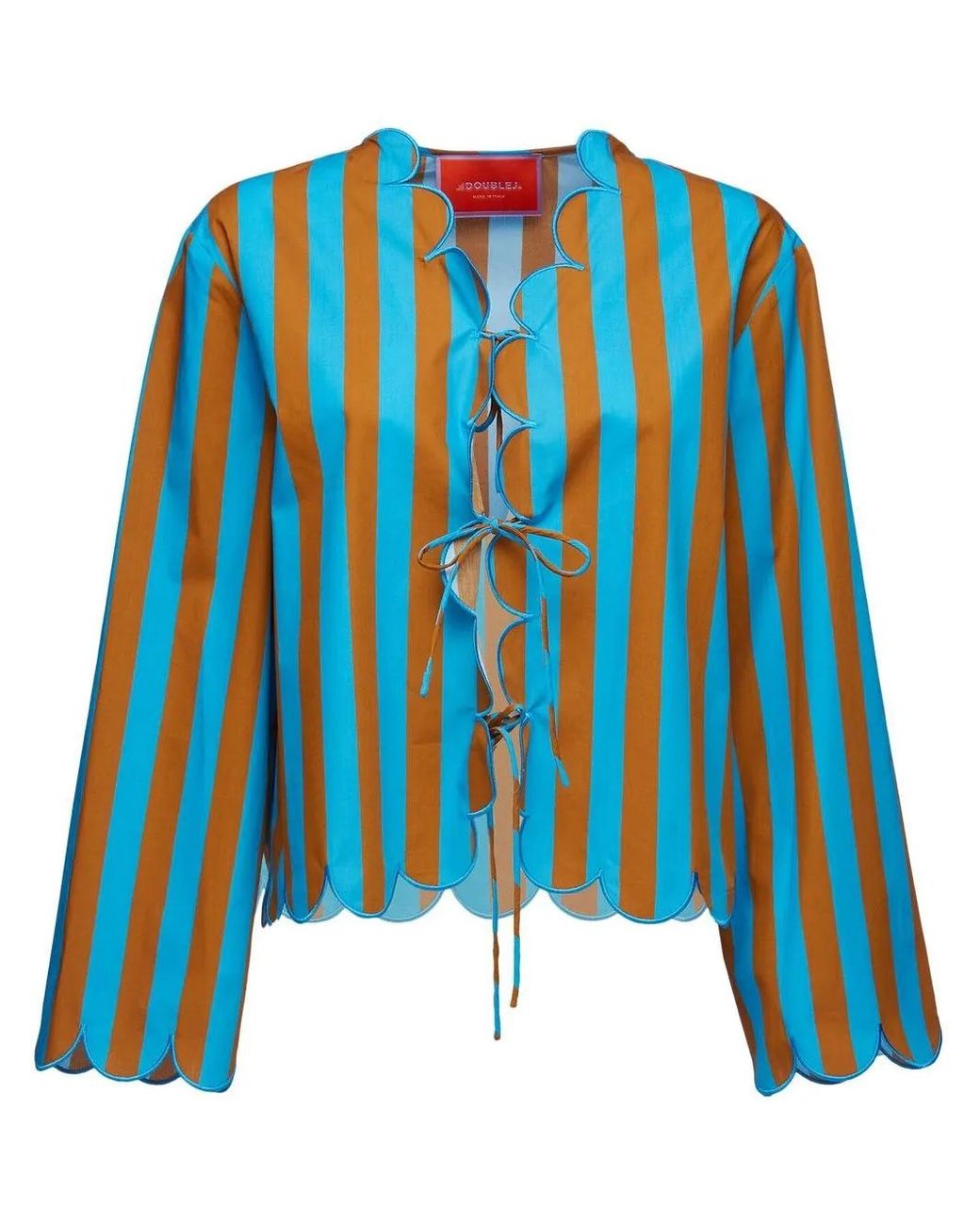 LaDoubleJ Blue Vertical-Stripe Jacket