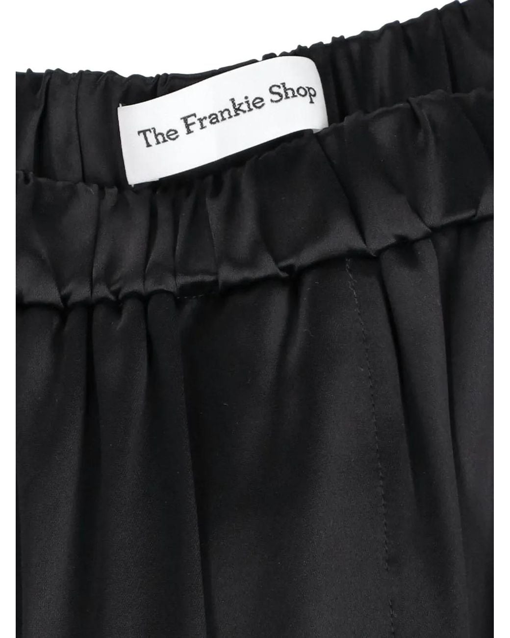 Frankie Shop Black Delny Satin Cargo Pants