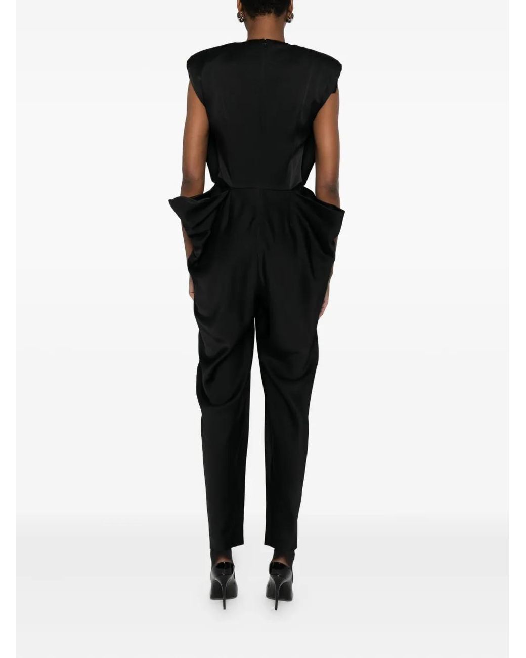 Stella McCartney Black Plunge-Neck Jumpsuit