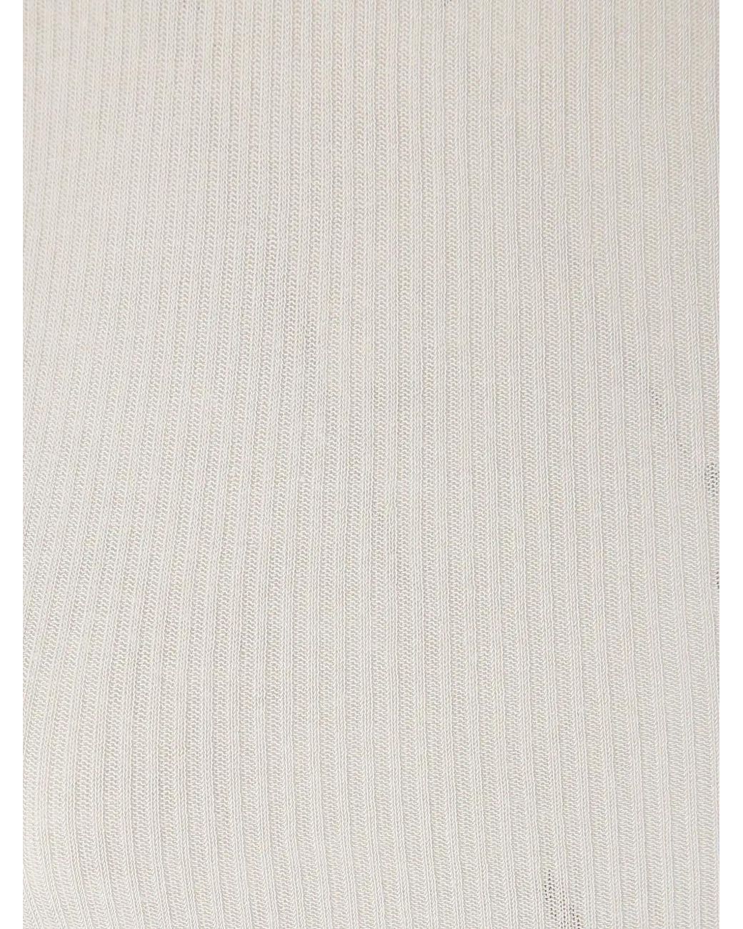 Rick Owens White Basic Ribbed Tank Top