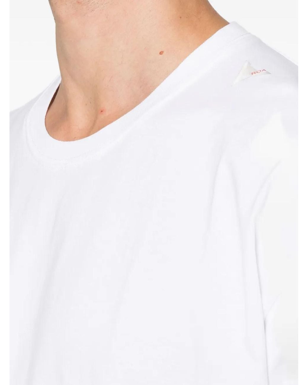 Roa White Logo-Print Cotton T-Shirt