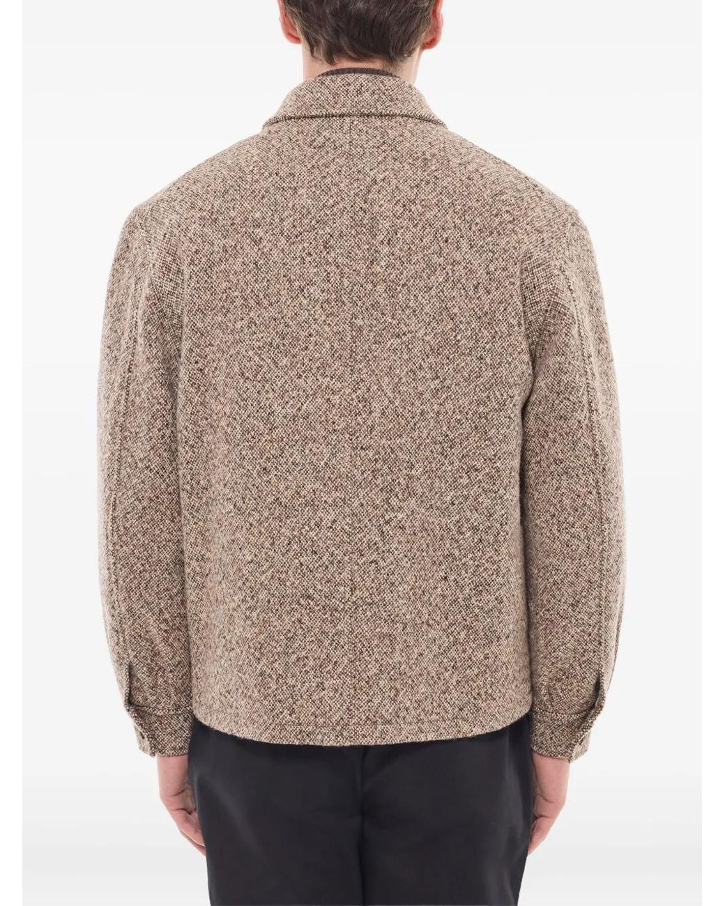 Fursac Brown Tweed-Pocket Jacket for men