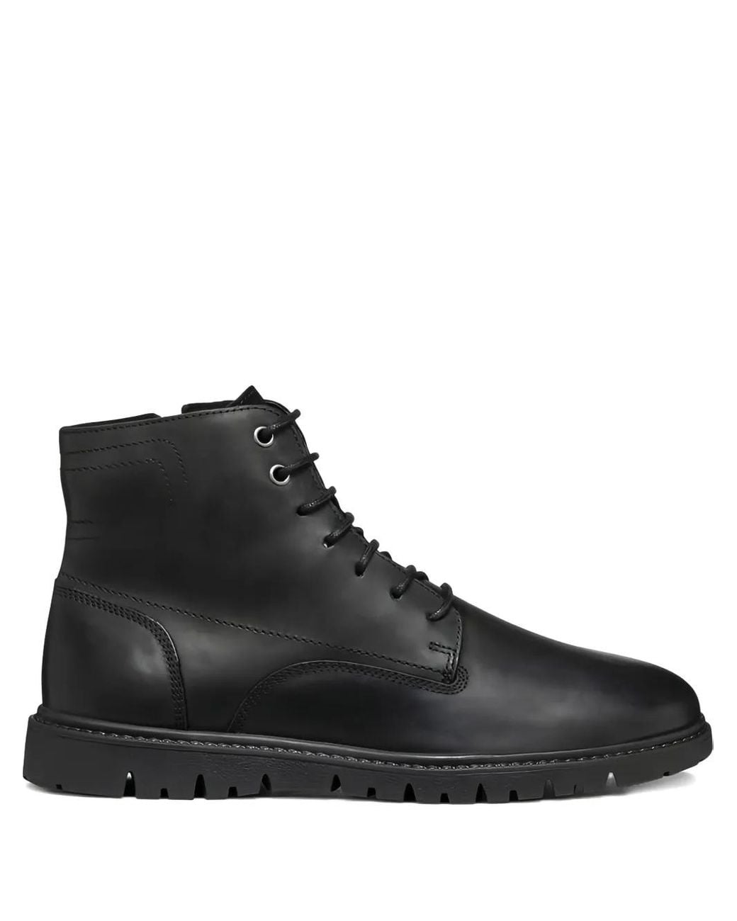 Geox Black Ghiacciaio Lace-Up Zip Boots for men