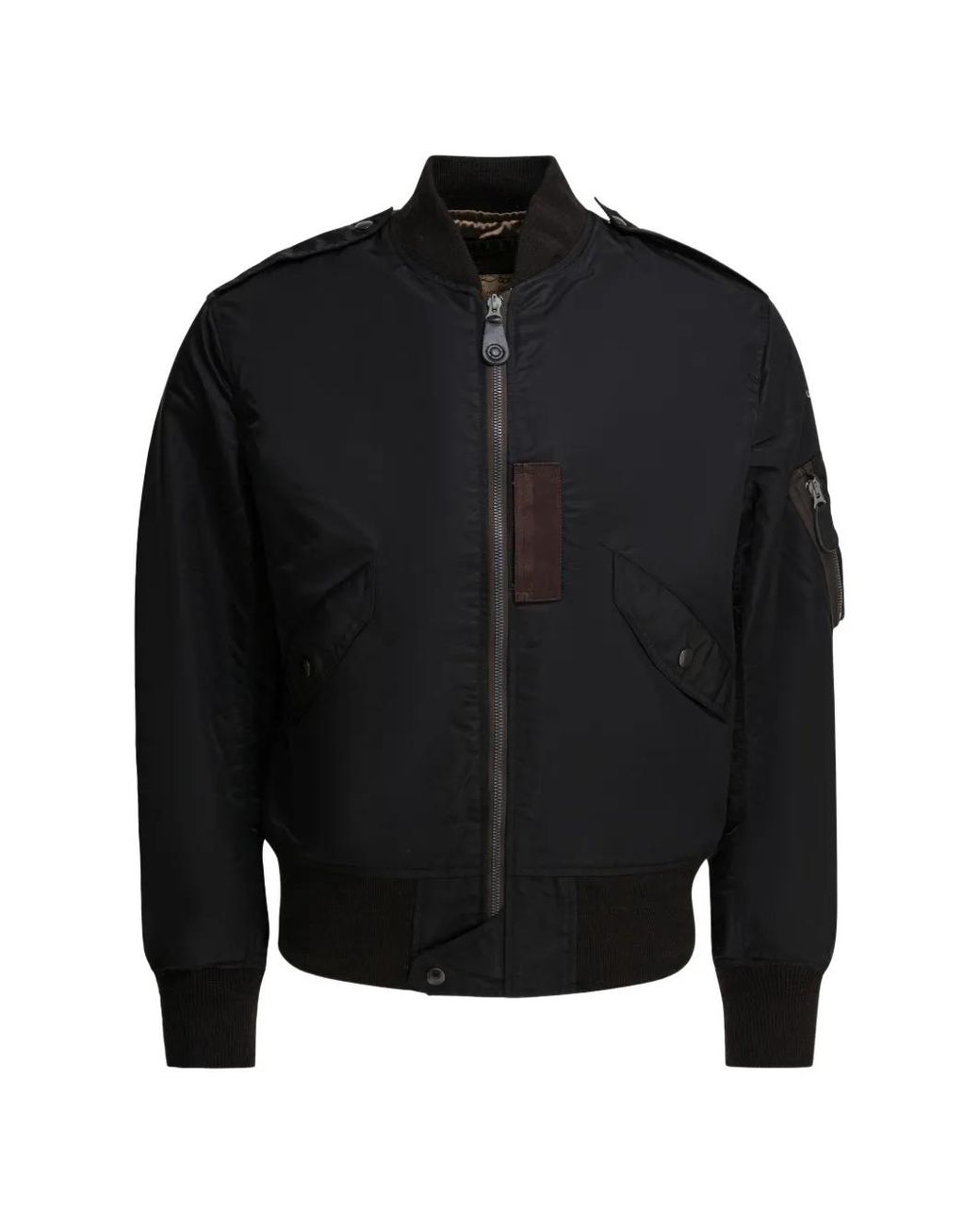 Buzz Rickson's Zip Bomber Coat in Black for Men | Lyst UK