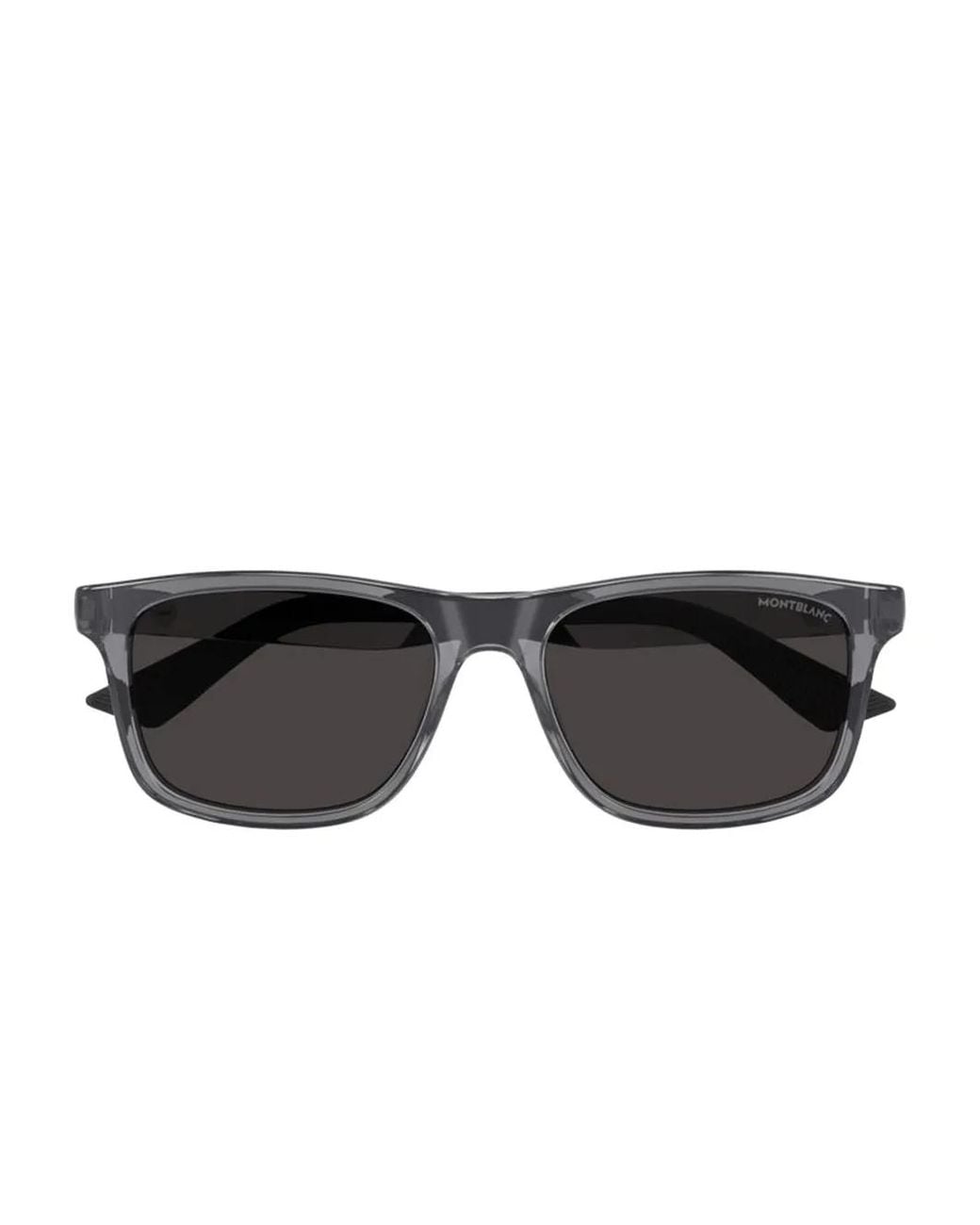 Montblanc Black Rectangle-Frame Sunglasses for men