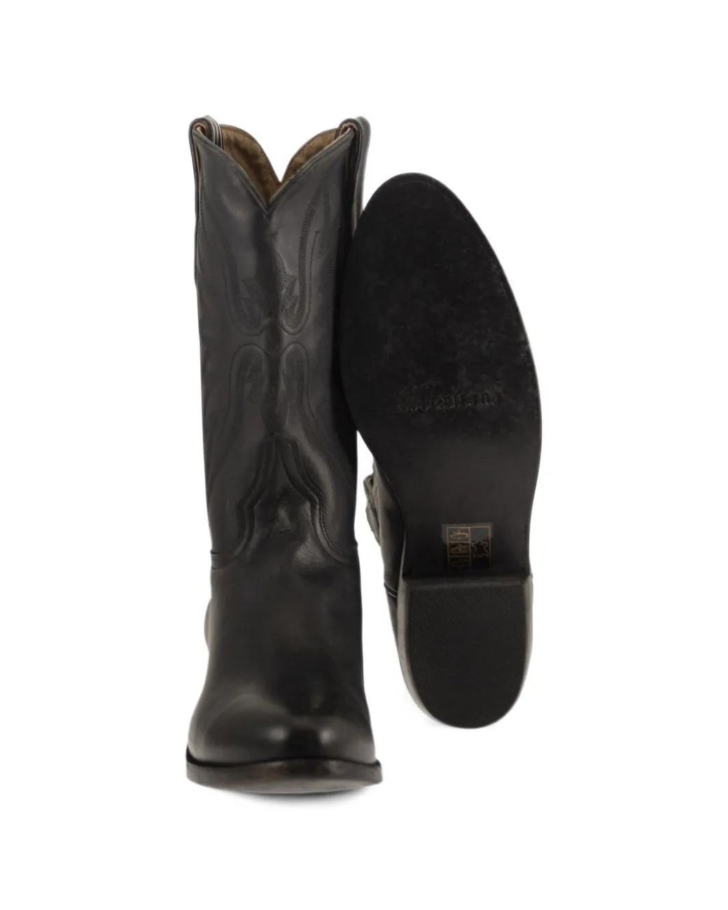 Mexicana Black Bottines Freddy Brodées En Cuir for men