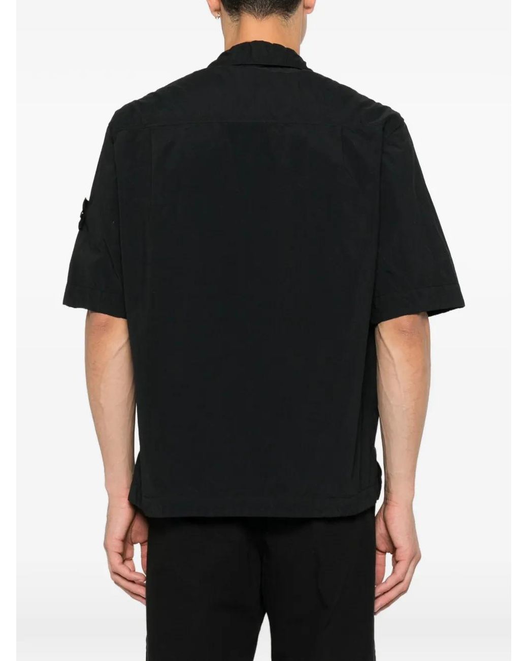 Stone Island Black 1200019 Nylon Smerigliato Ghost Piece Shirt for men