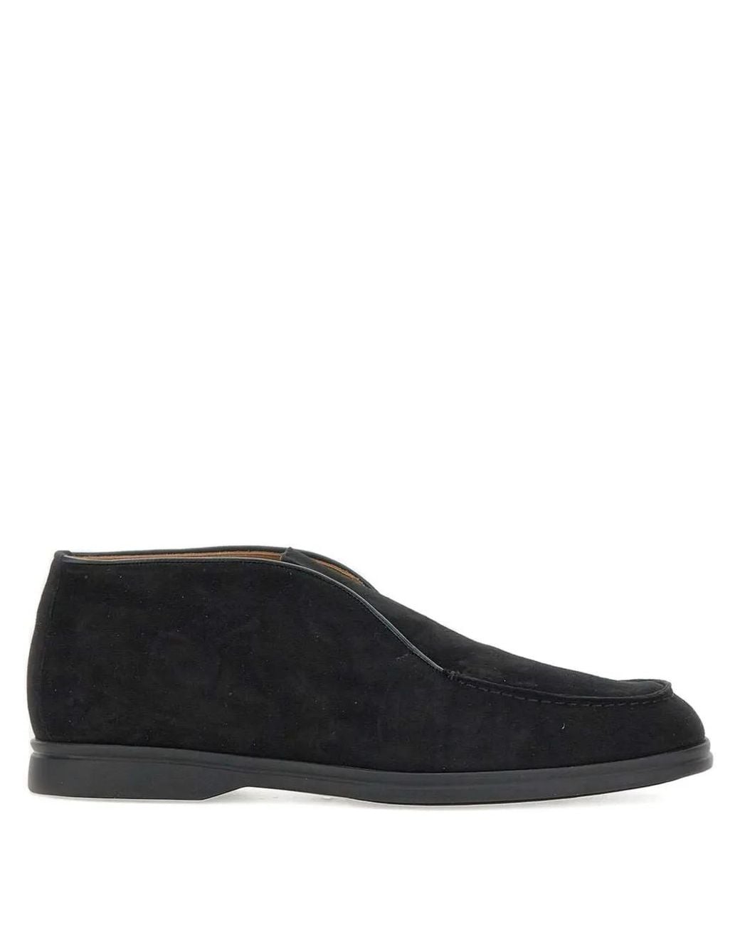 Duca Degli Abruzzi Black Leo Suede Loafers for men