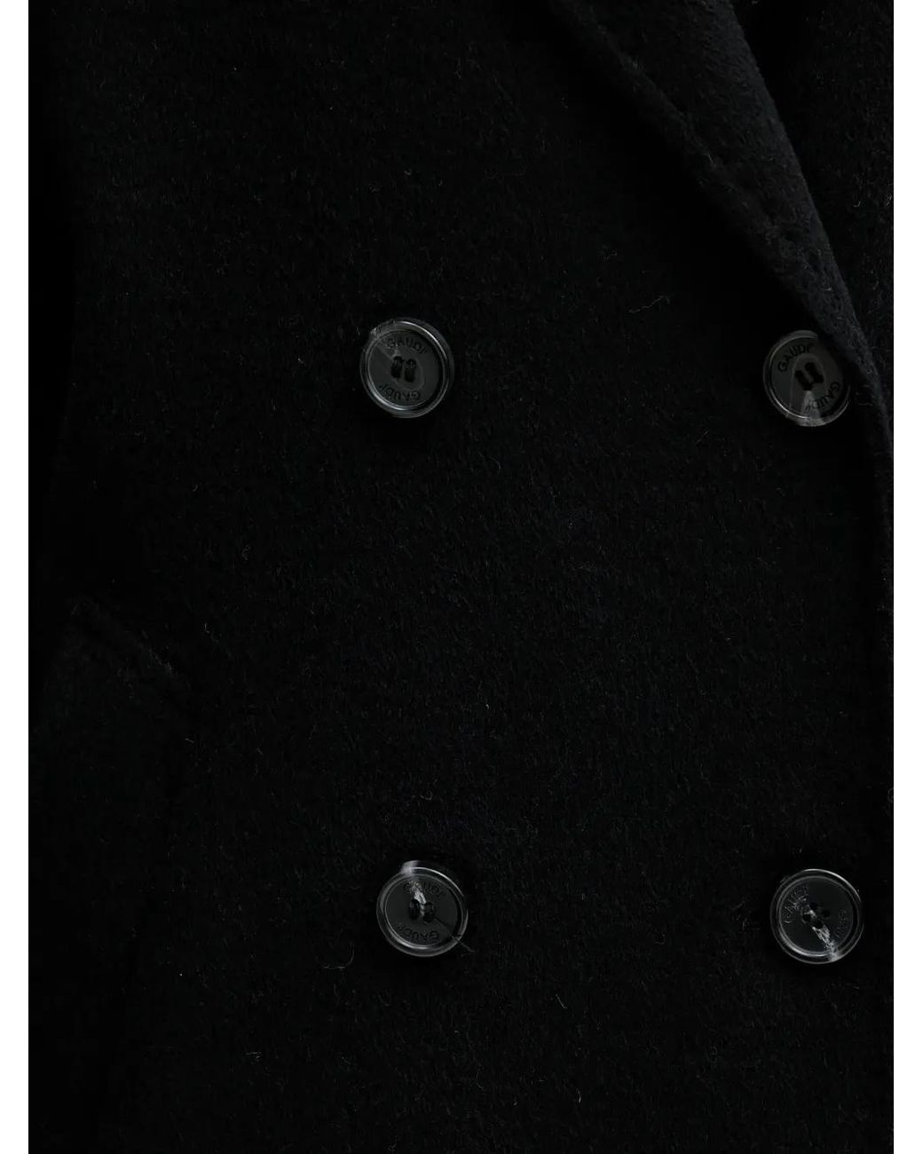 GAUDI Black Double-Breasted Coat