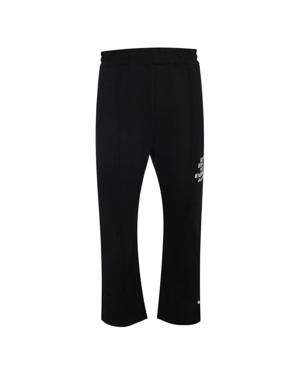 FAMILY FIRST Black Graphic Track Pants for men