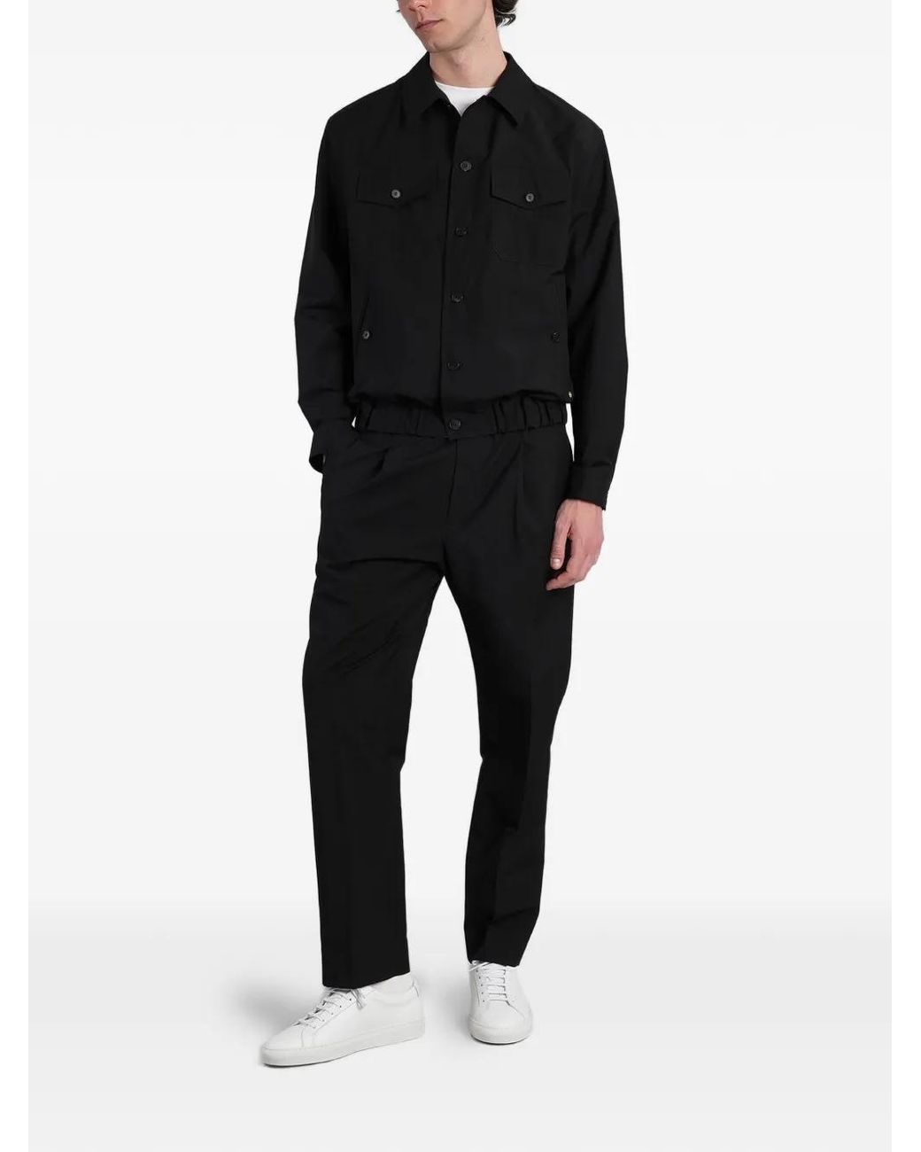 Grayed Black Niko Elasticated-Hem Jacket for men