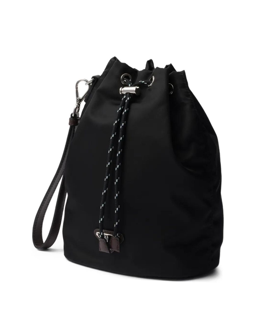Prada Black Speedrock Re-Nylon Pouch Bag