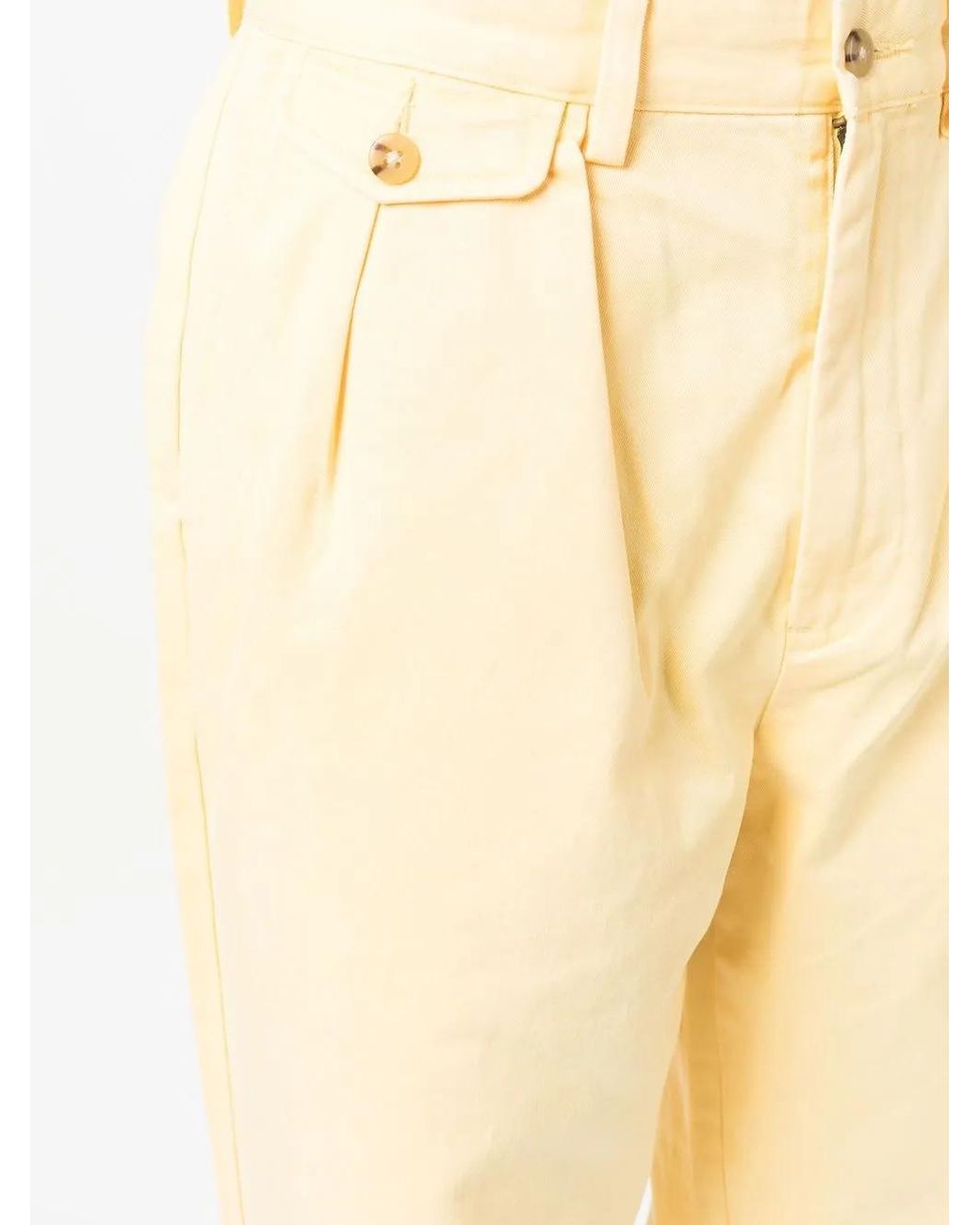 Polo Ralph Lauren Yellow Whitman Pleated Chino Trousers for men