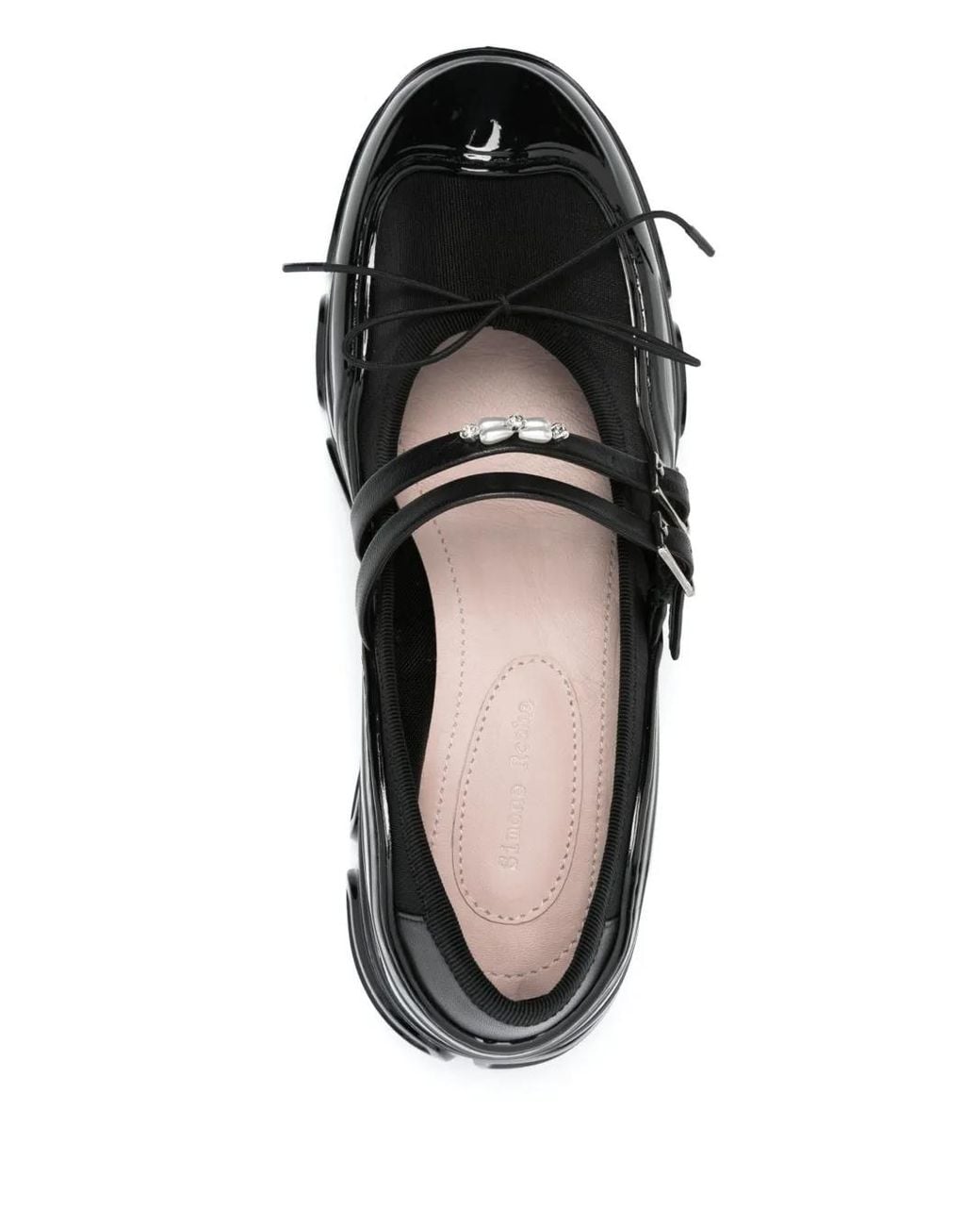 Simone Rocha Black Tracker Ballerinas
