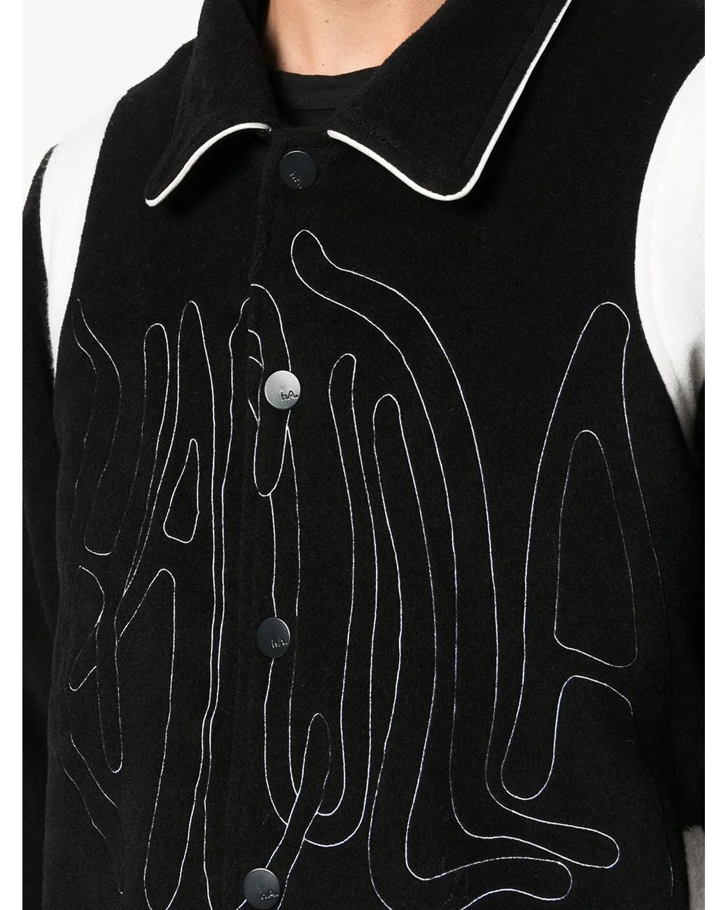 Haculla Black Embroidered-Logo Shirt Jacket for men
