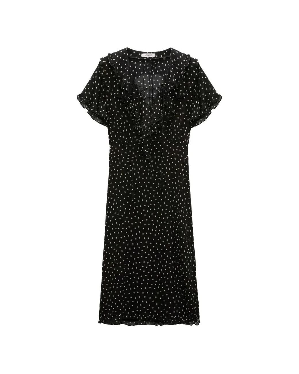 Dorothee Schumacher Black Dancing Dots Midi Dress