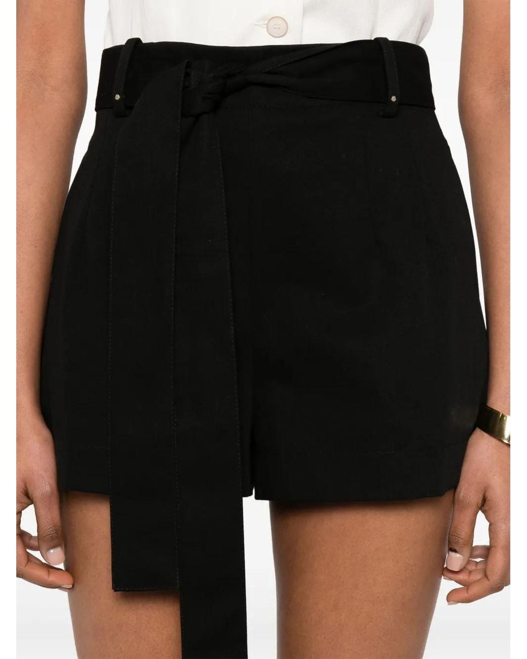 Moncler Black Cotton Blend Shorts