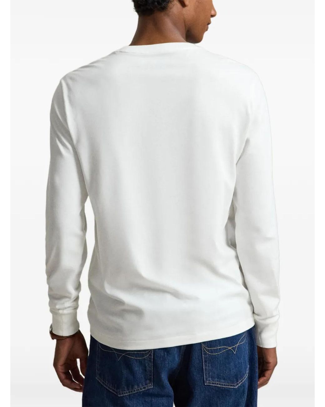 Polo Ralph Lauren White Custom Slim Fit Jersey T-Shirt for men
