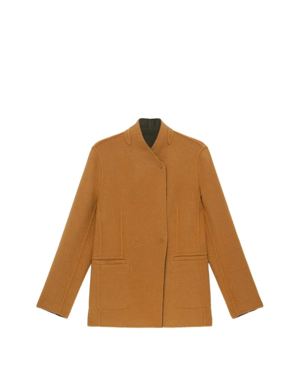 Maliparmi Brown Double-Breasted Reversible Coat