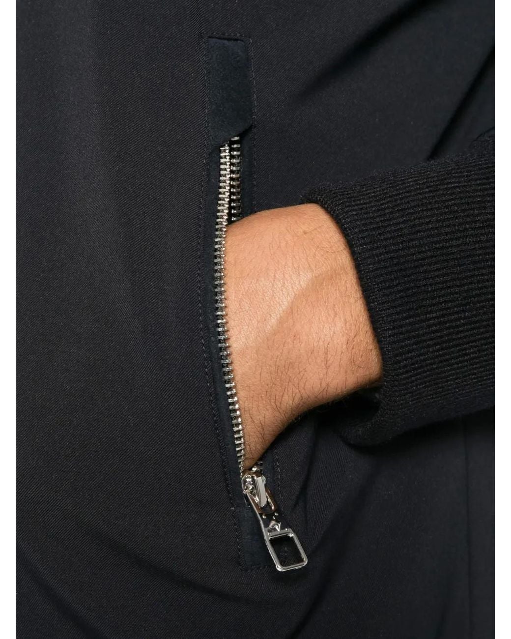 Montecore Black Veste Bomber À Fermeture Zippée for men