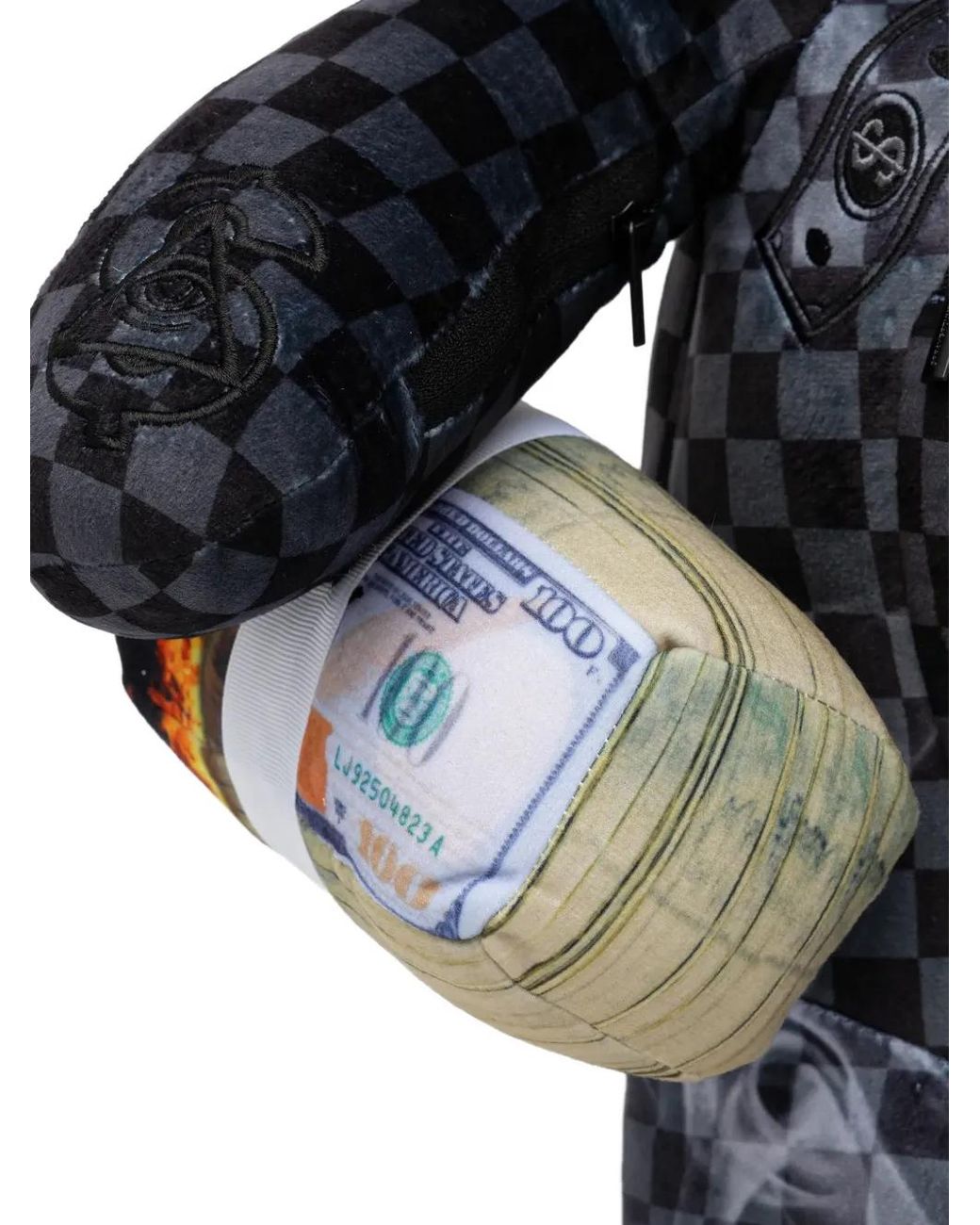 Sprayground Blue Checkered Bear Backpack