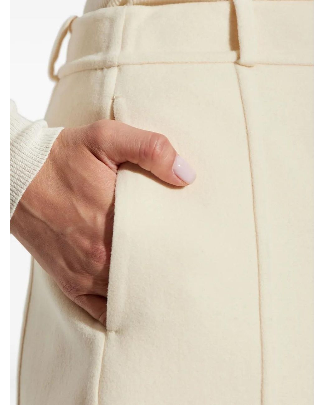 Jil Sander Natural Wool Skirt