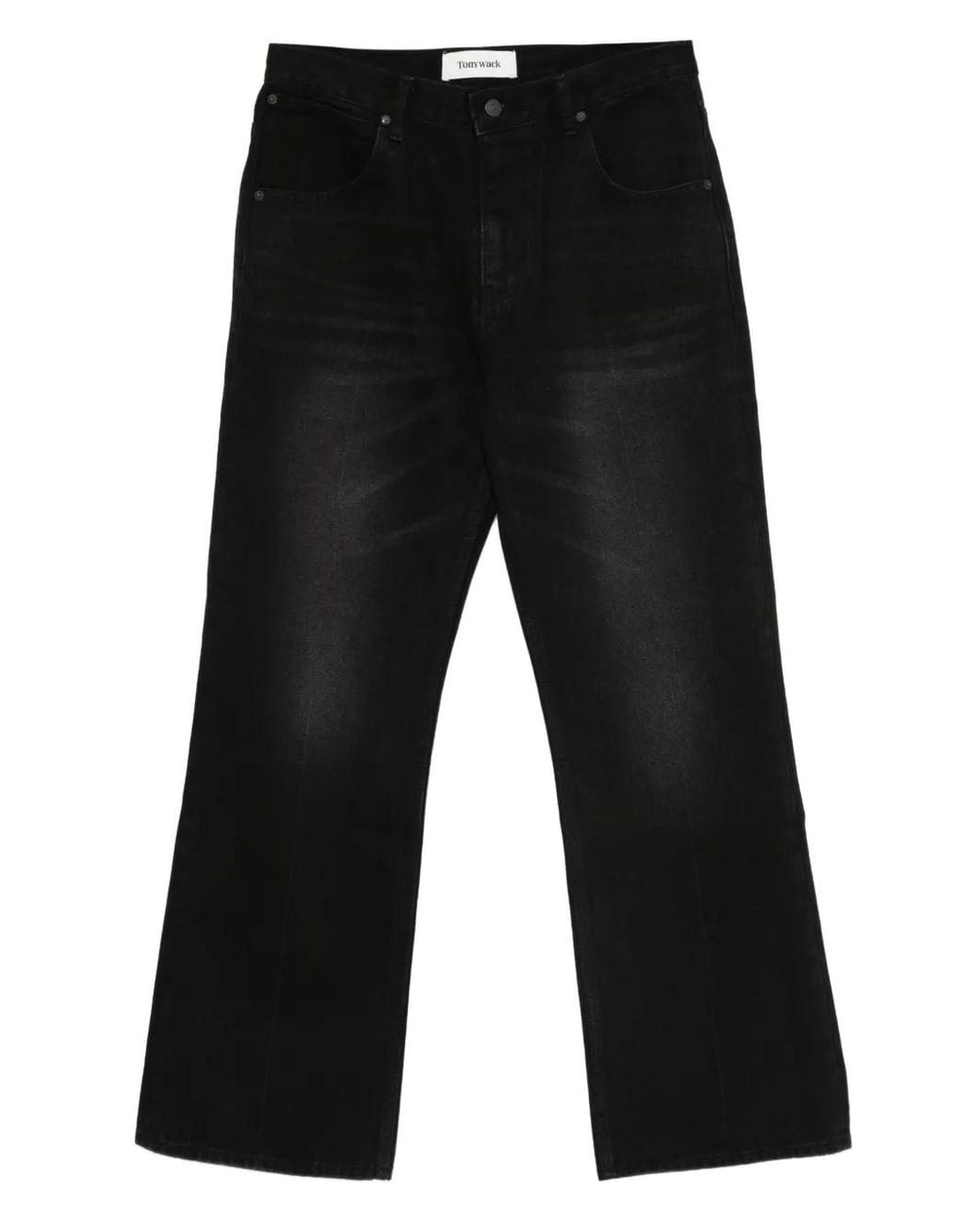 TONYWACK Black Faded-Effect Jeans for men
