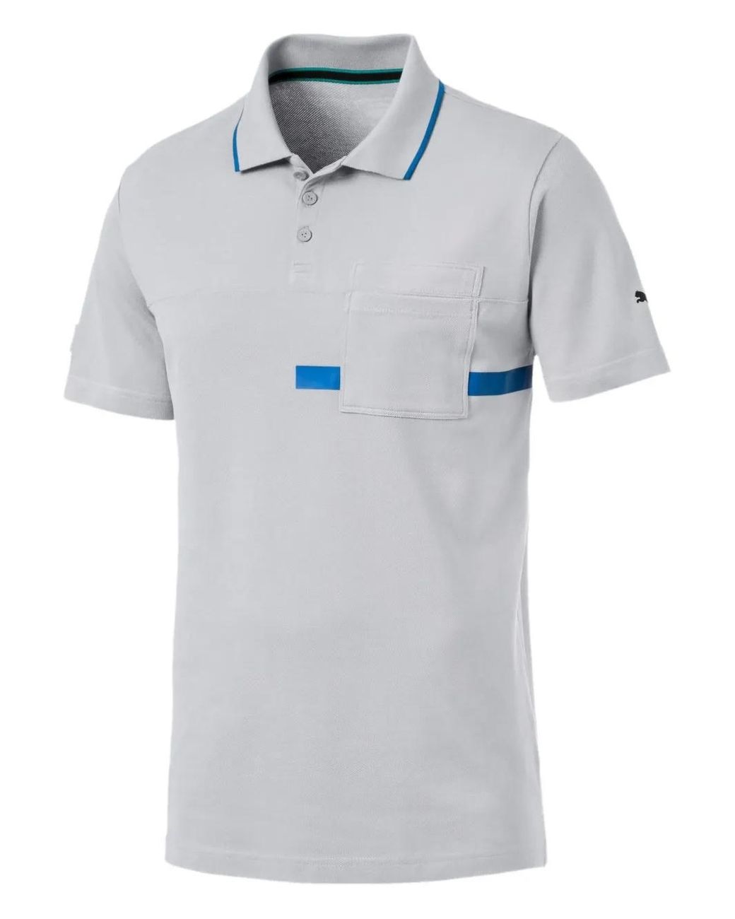 PUMA Gray Pocket Detail Polo Shirt for men