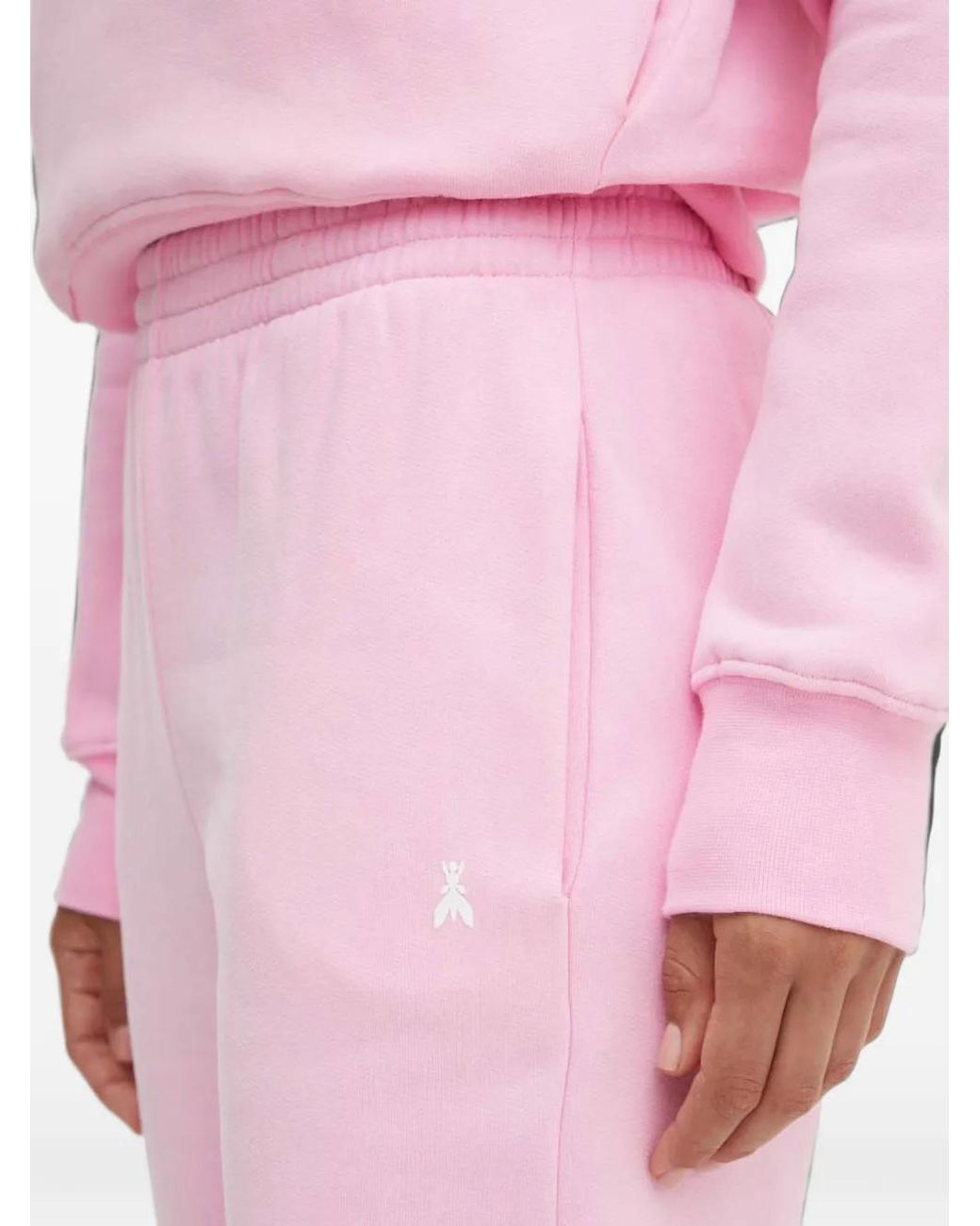Patrizia Pepe Pink Logo-Embroidered Elasticated Track Pants