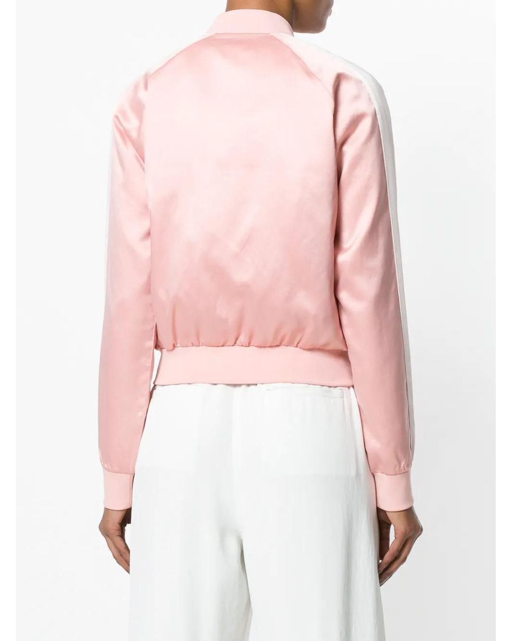 PUMA Pink Cropped Bomber Jacket