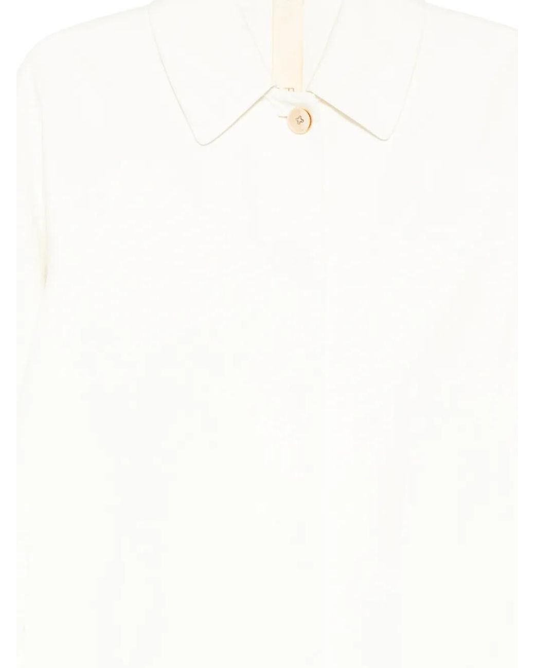 Forme D'expression White Side-Vent Caban Jacket