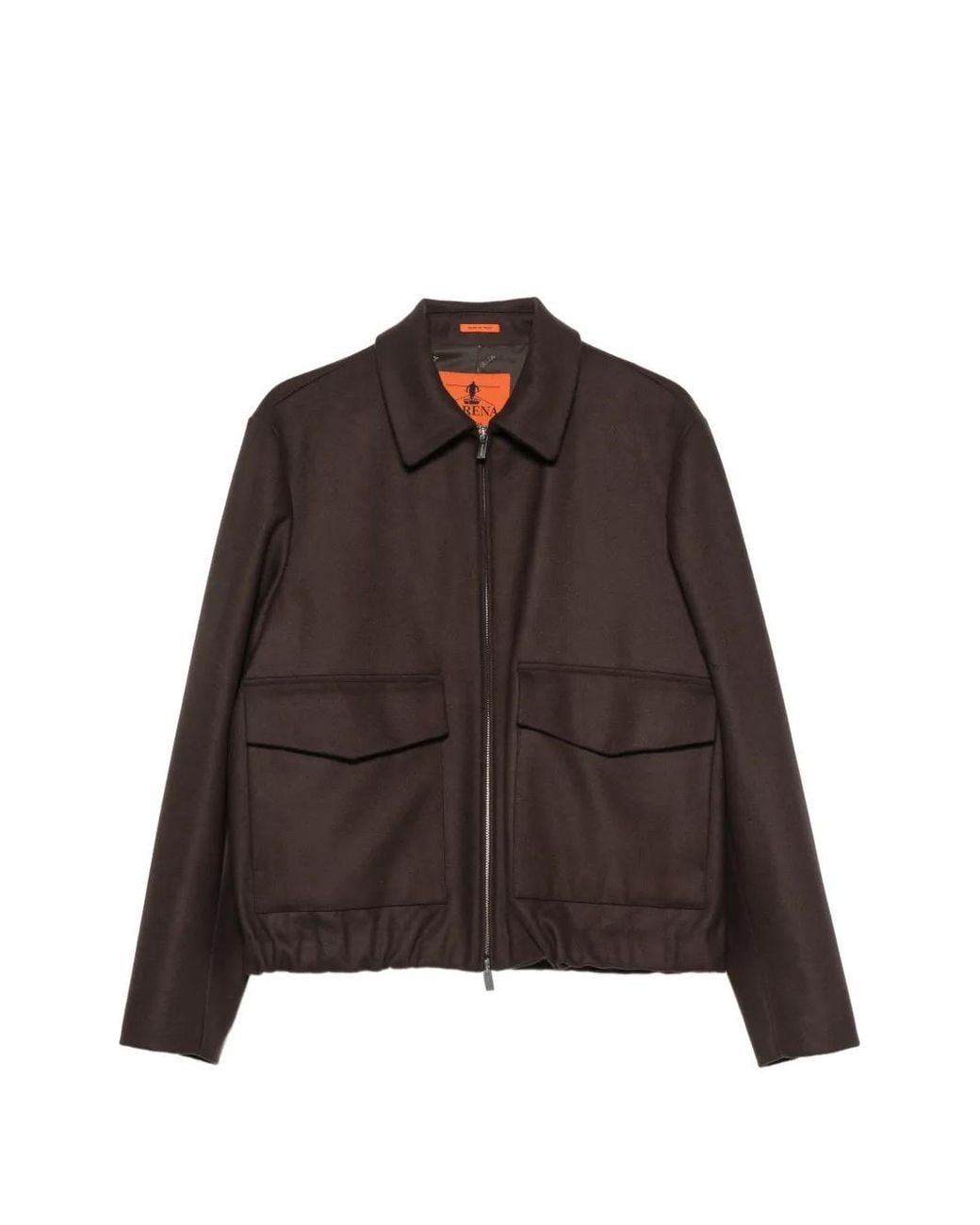 Barena Brown Magan Flap-Pocket Bomber Jacket for men
