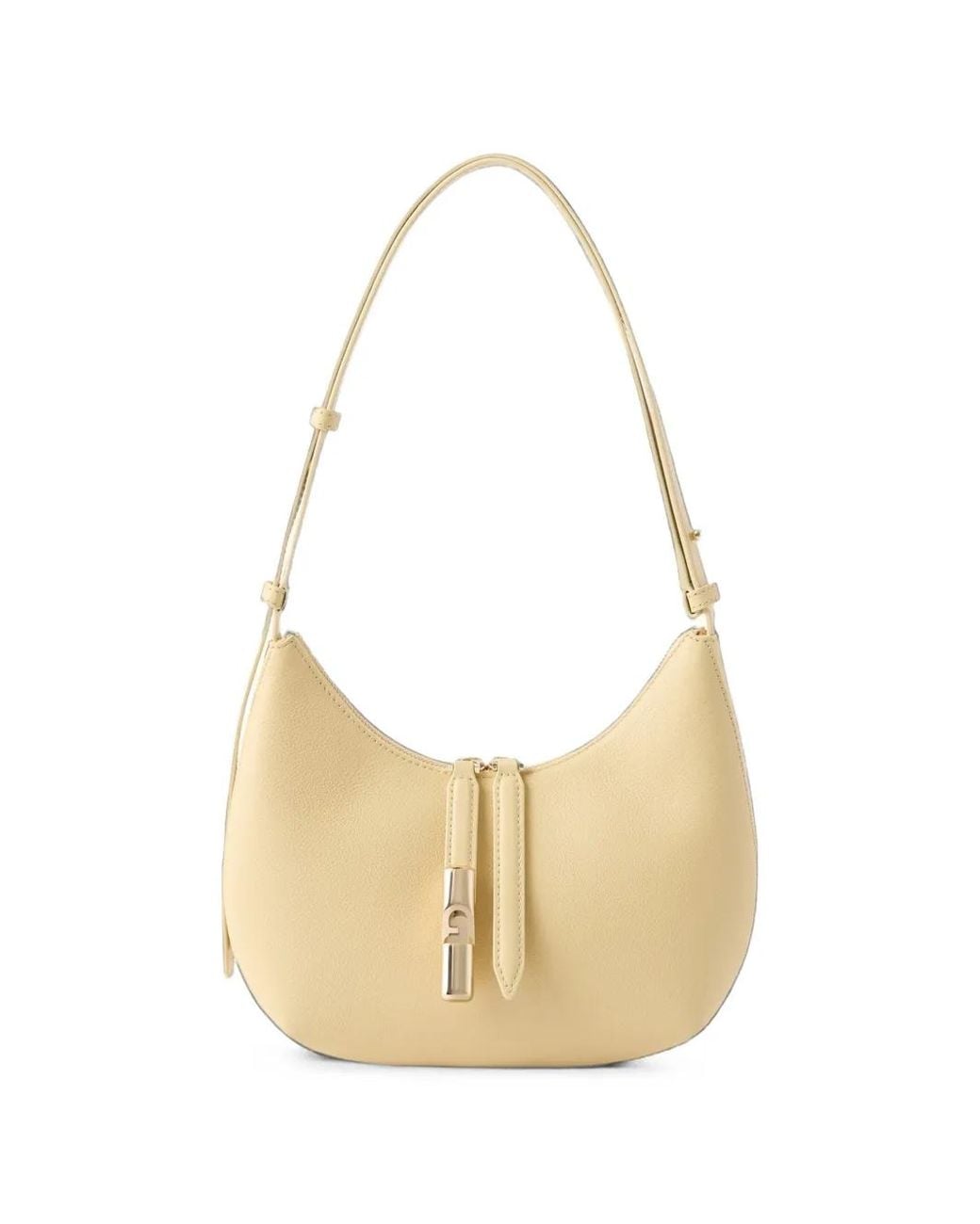 Furla White Goccia Shoulder Bag S