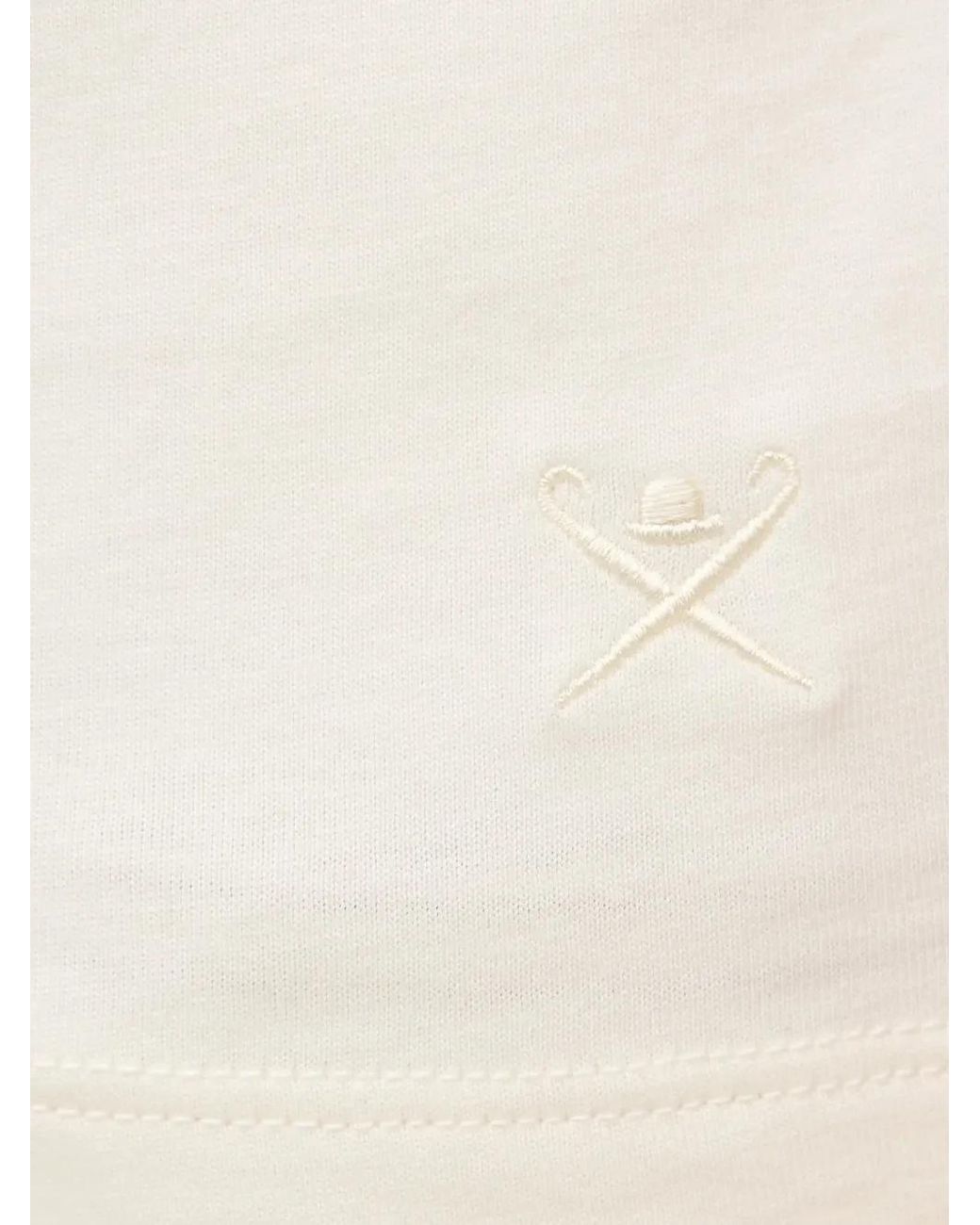 Hackett White Logo-Embroidered T-Shirt for men