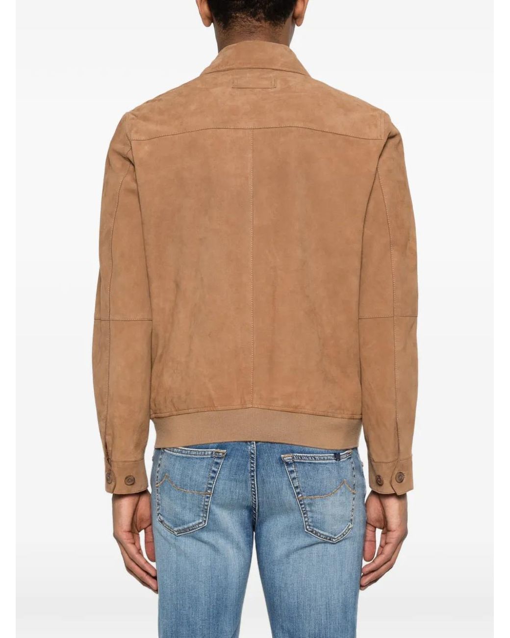 Bully Natural Zip-Up Suede Jacket for men