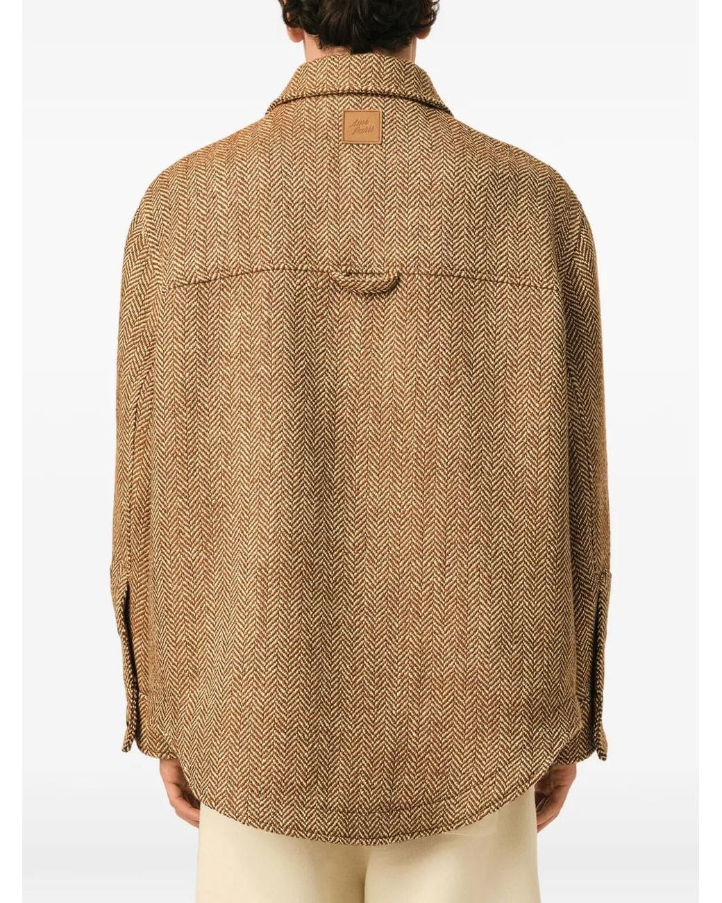 AMI Natural Veste Boutonnée En Laine