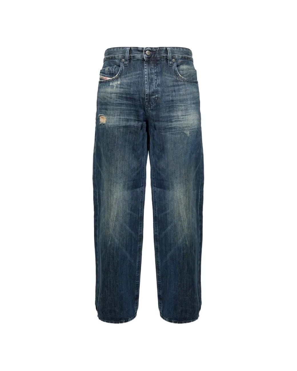 DIESEL Blue "2001 D-Macro" Wide Leg Jeans for men