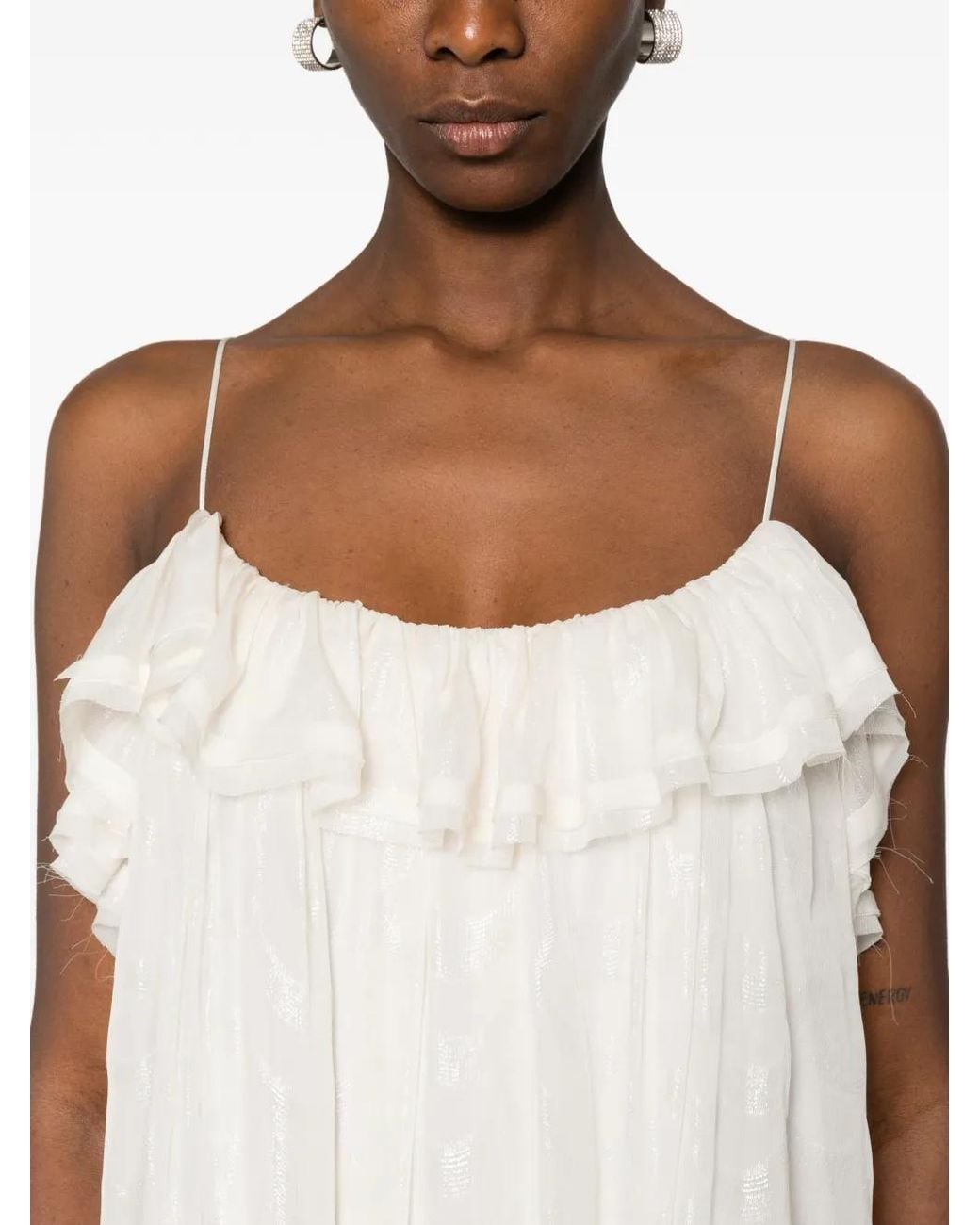 Parlor White X Alice Cavaleru Spaghetti-Strap Midi Dress