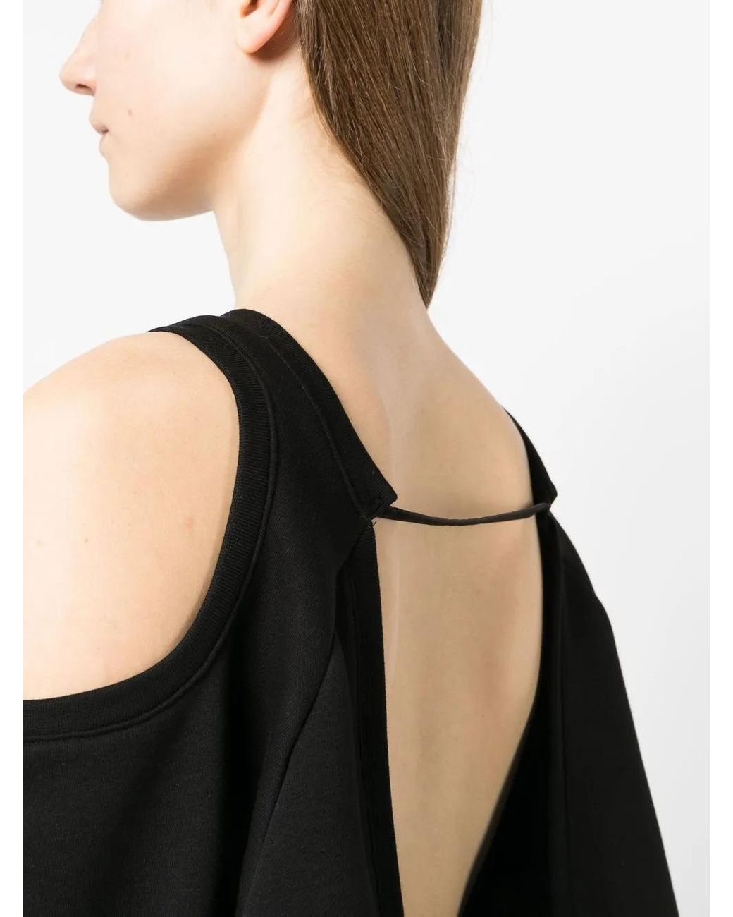Ioana Ciolacu Black Backless Cut-Out Sweatshirt