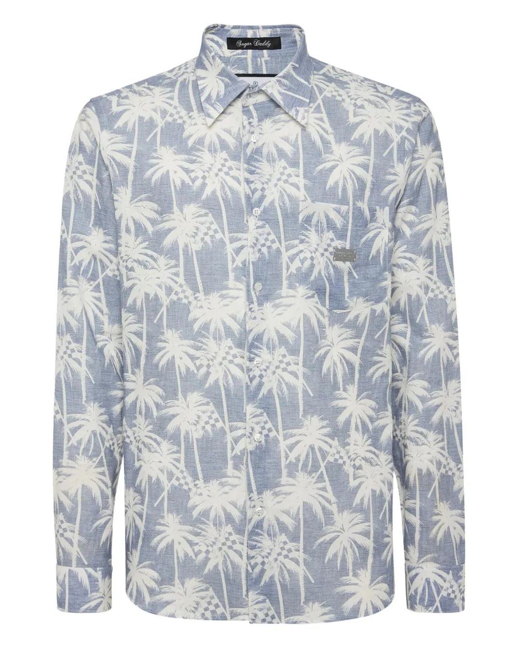 Philipp Plein Blue Shirt Sugar Daddy Cut Ls for men