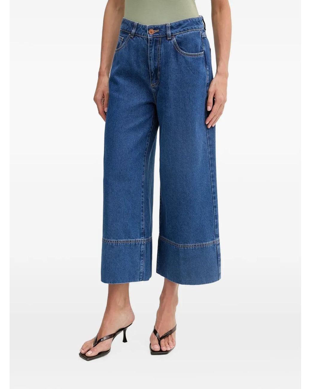 Benetton Blue Jean Ample À Coupe Courte