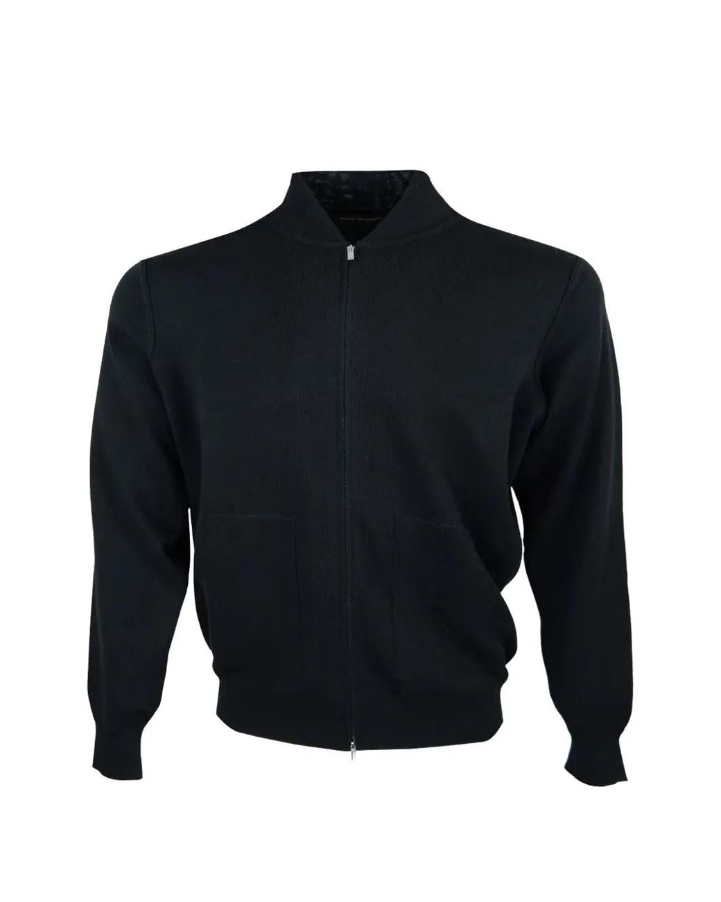 FILIPPO DE LAURENTIIS Blue Zip-Up Bomber Jacket for men