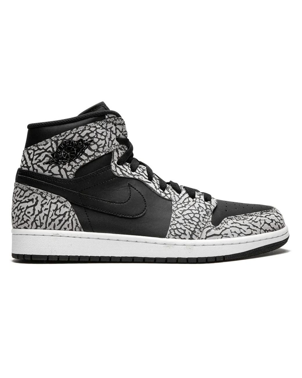 Nike Black Air 1 Retro High 'elephant Print' Shoes - Size 13 for men